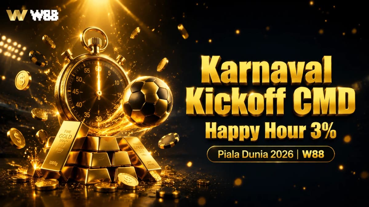 Karnaval Kickoff CMD & Happy Hour 3% Piala Dunia | W88